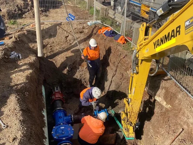 Sewer pipeline construction for trunk sewer project