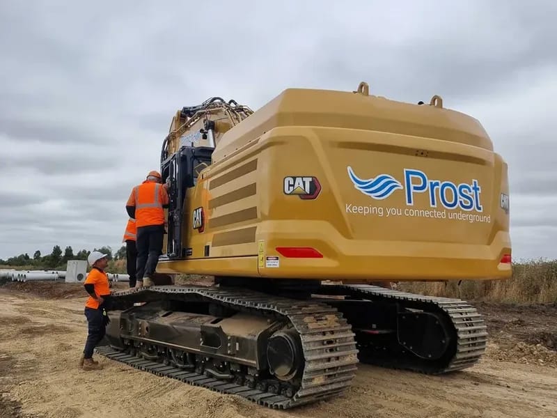 Large excavator equipment owned and operated by Prost Group