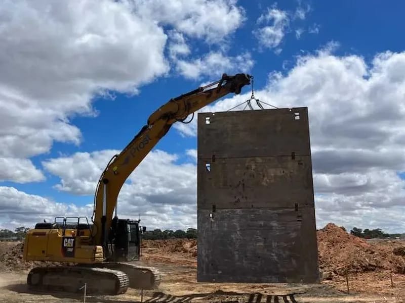Deep trenching for Underbank branch sewer in Bacchus Marsh