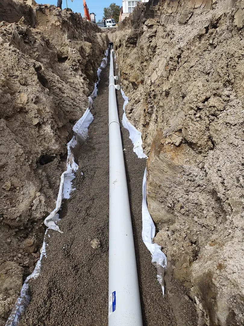 In-ground plumbing site works